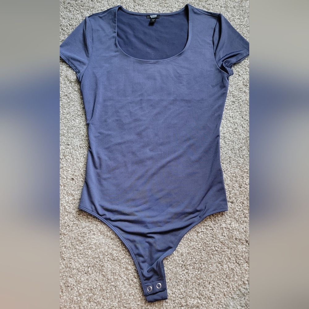 Express Blue Fitted Bodysuit